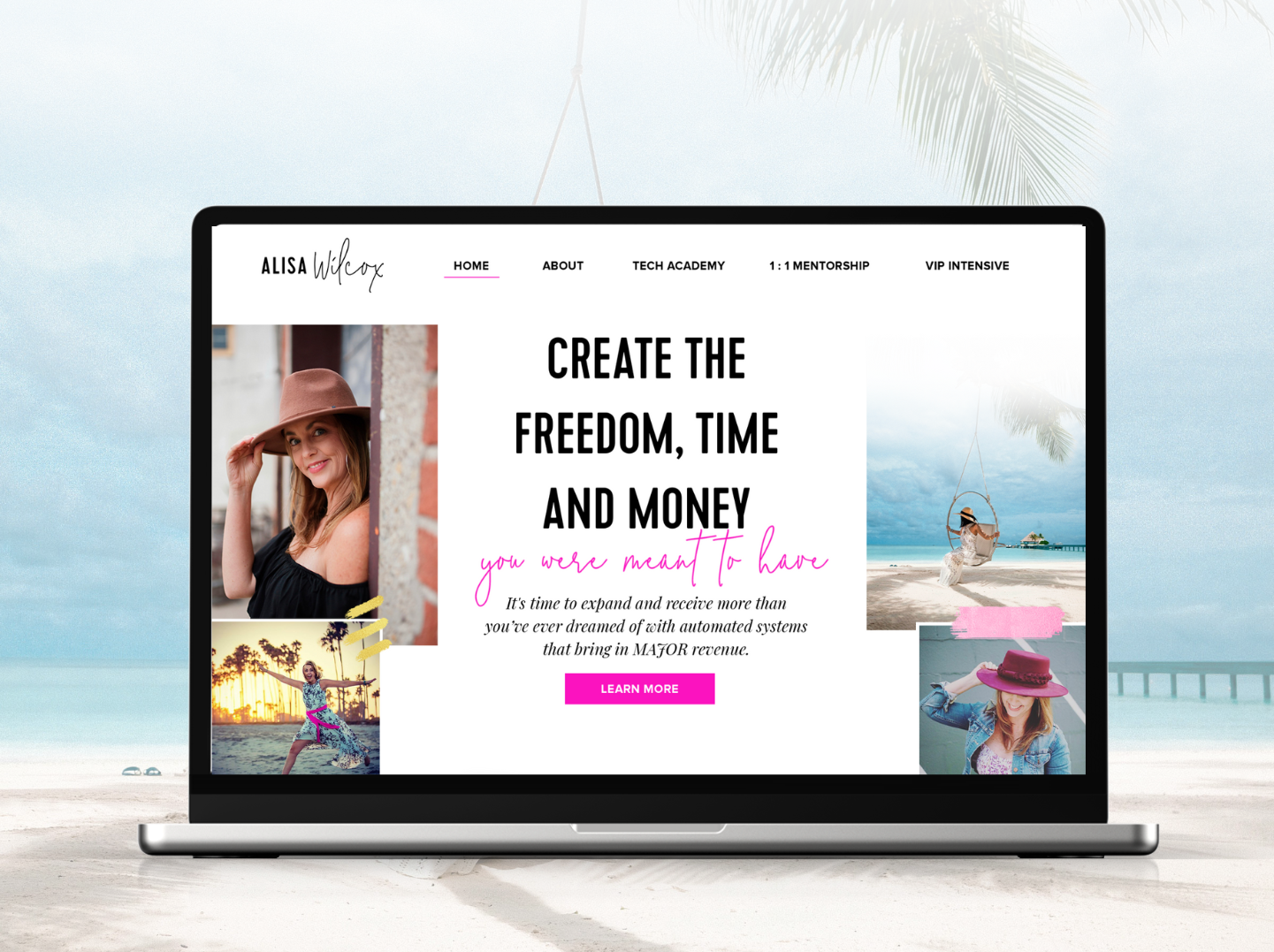 elevated-colorful-beach-vibes-business-coach-website-design