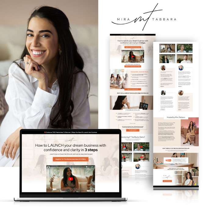 Sales page design and full page layout for life coaching program